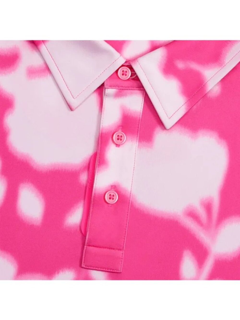 G/Fore Tie Dye Polo Shirt UPF 50+ Golf Style Pink & White Men's Medium New NWT - Picture 8 of 8